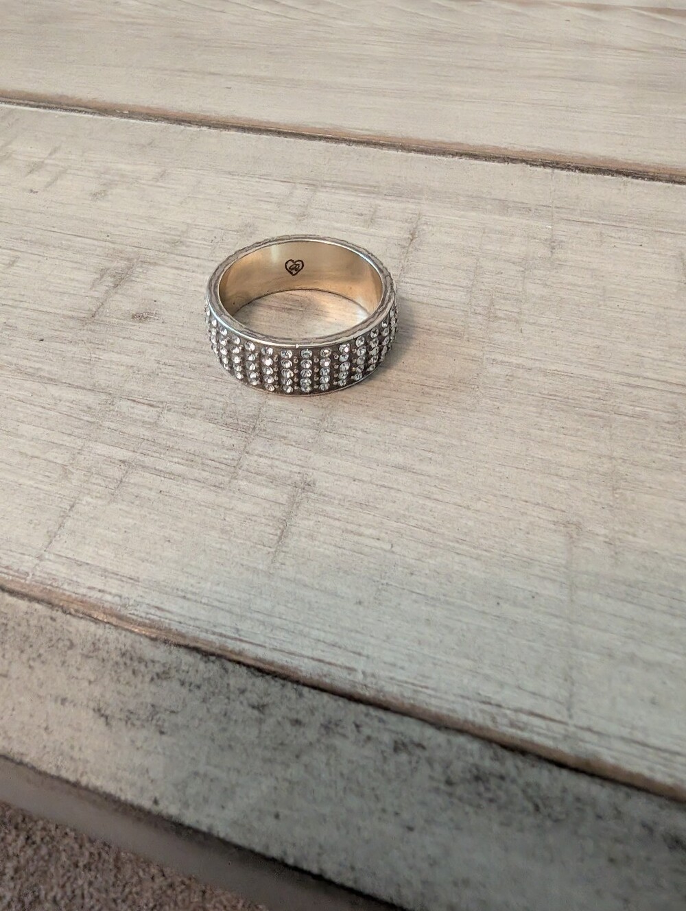 Brighton Silver Crystal Band Ring